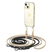 Pouzdro Tech-Protect FlexAir Chain s MagSafe pro iPhone 15 - černo-béžové