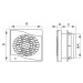 MEXEN DXS 150 koupelnový ventilátor s detektorem pohybu, timer, s vypínačem, bílá W9603-150K-00