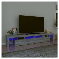 vidaXL TV skříňka s LED osvětlením šedá sonoma 230x36,5x40 cm