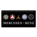 Plechová cedule Mercedes-Benz - Logos, 25 x 50 cm