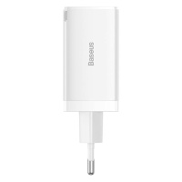 Baseus GaN5 Pro Quick USB-A + 2x USB-C 65W bílá