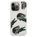 Lacoste Liquid Silicone Allover Pattern Kryt pro iPhone 13 Pro Max White