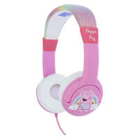 OTL drátová sluchátka dětská s motivem Rainbow Peppa růžová