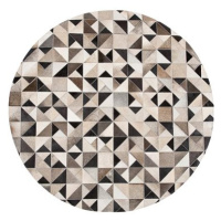Šedobéžový kožený koberec ? 140 cm KIRKLAR, 160574