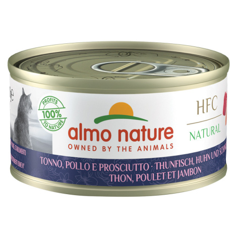 Almo Nature HFC Natural 12 x 70 g výhodné balení - tuňák, kuře a šunka