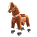 PonyCycle Mechanický jezdící kůň (na kolečkách) pro děti - hnědý varianta: Velikost 3