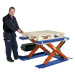 Edmolift Plochý zvedací stůl, d x š 1350 x 1080 mm, rozsah zdvihu do 900 mm, plošina ve tvaru U,