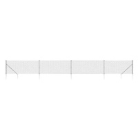 SHUMEE Drátěné pletivo s kotevními hroty 0,8 × 10 m stříbrné