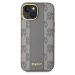 DKNY PU Leather Checkered Pattern Magsafe kryt iPhone 15 béžový