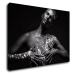 Impresi Obraz Portrét ženy černo stříbrný - 70 x 50 cm