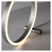 LEUCHTEN DIREKT is JUST LIGHT LED stolní lampa hliník, kruhová, pr.30cm, dotykový stmívač, Switc