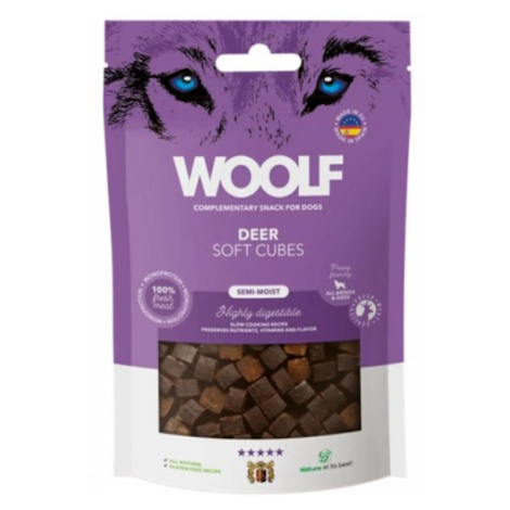 WOOLF Pamlsky pro psy soft cubes jelení 100 g