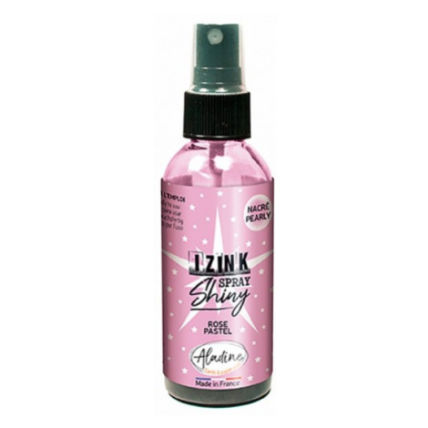 Perleťový inkoust ve spreji Aladine Izink Spray Shiny 80 ml - pastel pink pastelová růžová Aladi