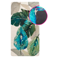 Koupelnová předložka, béžová/vzor listy, 40x60, VIMAL TYP 4