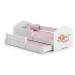 ArtAdrk Dětská postel CASIMO II | s přistýlkou ​​a zábranou Provedení: Princess