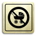 Accept Piktogram "zákaz vstupu s kočárkem" (80 × 80 mm) (zlatá tabulka - černý tisk)