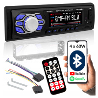 Autorádio Bluetooth 1-DIN Usb Sd Aux Dálkové Ovládání Baterie Sada