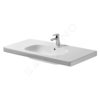 DURAVIT D-Code Umyvadlo nábytkové 1050x480 mm, s přepadem, s otvorem pro baterii, bílá 034210000