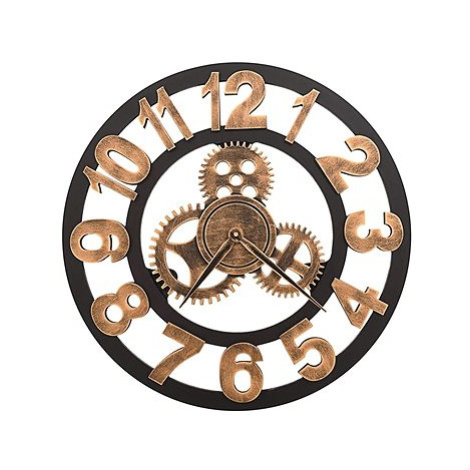 Nástěnné hodiny kovové 58 cm zlato-černé SHUMEE