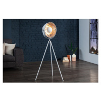 LuxD 25957 Designová stojanová lampa Atelier 145 cm bílo-stříbrná