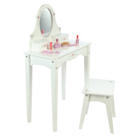 Tidlo Dřevěný kosmetický stolek bílý