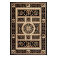 Nouristan - Hanse Home koberce Kusový koberec Herat 105989 Black Cream - 80x120 cm