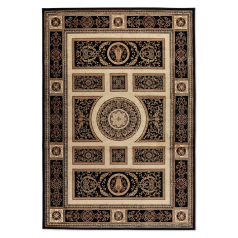 Hanse Home, Kusový koberec Herat 105989 Black Cream, 80x120, černá, chodba / předsíň