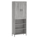 vidaXL Skříň highboard šedá sonoma 69,5 x 34 x 180 cm kompozitní dřevo