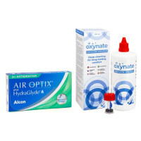 Alcon Air Optix Plus Hydraglyde for Astigmatism (3 čočky) + Oxynate Peroxide 380 ml s pouzdrem