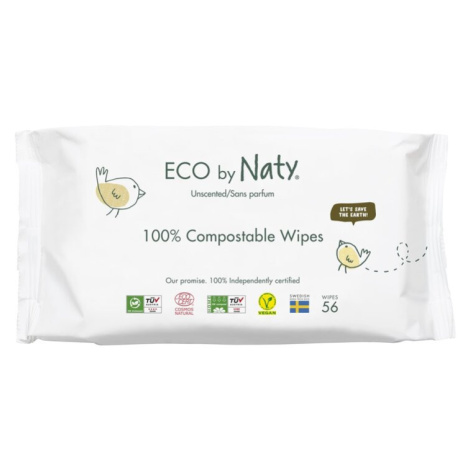 ECO BY NATY Sensitive 56 ks, bez vůně - vlhčené ubrousky Naty Nature Babycare