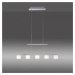 PAUL NEUHAUS LED závěsné svítidlo, stříbrná barva, 5 ramenné, nastavitelná výška, nad jídelní st