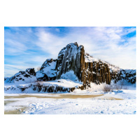 Fotografie Rock organ pipes in winter time, PytyCzech, 40 × 26.7 cm