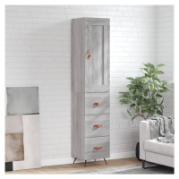 vidaXL Skříň highboard šedá sonoma 34,5 x 34 x 180 cm kompozitní dřevo