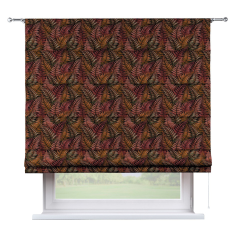 Dekoria Římská roleta Torino, kaštanová a zlatá, Intenso Premium, 144-19