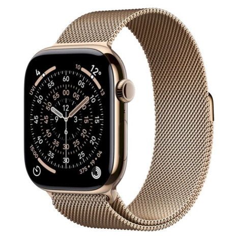 Apple Watch Series 11 Cellular (46mm) Zlatý titan se zlatým milánským tahem S/M