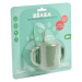 Hrnek pro miminka Silicone Straw Cup Beaba Sage Green s brčkem na učení se pít zelený od 8 měsíc