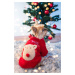 Vsepropejska Trinid vánoční mikina pro psa Barva: Červená, Délka zad (cm): 24, Obvod hrudníku: 3
