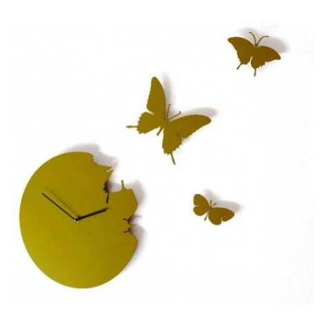Designové hodiny Diamantini a Domeniconi Butterfly green 40cm FOR LIVING
