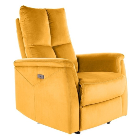 Signal Polohovací křeslo Neptun Velvet žluté