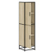 vidaXL Skříň highboard dub sonoma 35,5x35x139 cm kompozit a kov