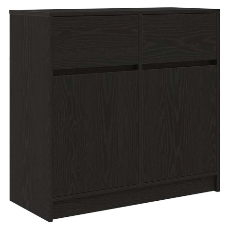 vidaXL Příborník se zásuvkou Černý dub 80x34x76 cm Dřevěná konstrukce