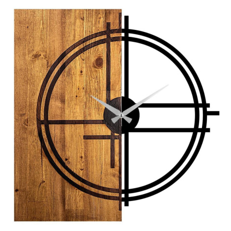 Nástěnné hodiny 58x56 cm 1xAA dřevo/kov Donoci