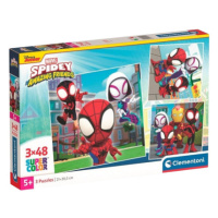 Clementoni - Puzzle 144 Spidey a jeho úžasní přátelé 3x48 dílků