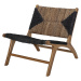 CREATIVE COLLECTION Židle Grant Lounge Chair, černá, teak