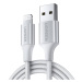 Kabel Lightning na USB UGREEN 2,4A US199, 1,5 m (stříbrný)