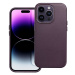 Smarty Leather Mag kryt s MagSafe iPhone 15 tmavě fialový