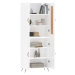 vidaXL Skříň highboard lesklá bílá 69,5 x 34 x 180 cm kompozitní dřevo