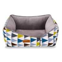 Qiushi pelíšek pro psy barevný s geometrickým vzorem S 50 × 40 × 17 cm