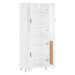 vidaXL Skříň highboard lesklá bílá 69,5 x 34 x 180 cm kompozitní dřevo