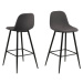 Dkton Designová barová židle Nayeli šedá a černá 91 cm